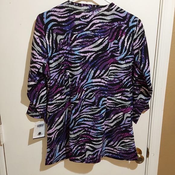 🌺 NWT Strictly Scrubs Long Sleeve Scrub Top - Picture 5 of 10